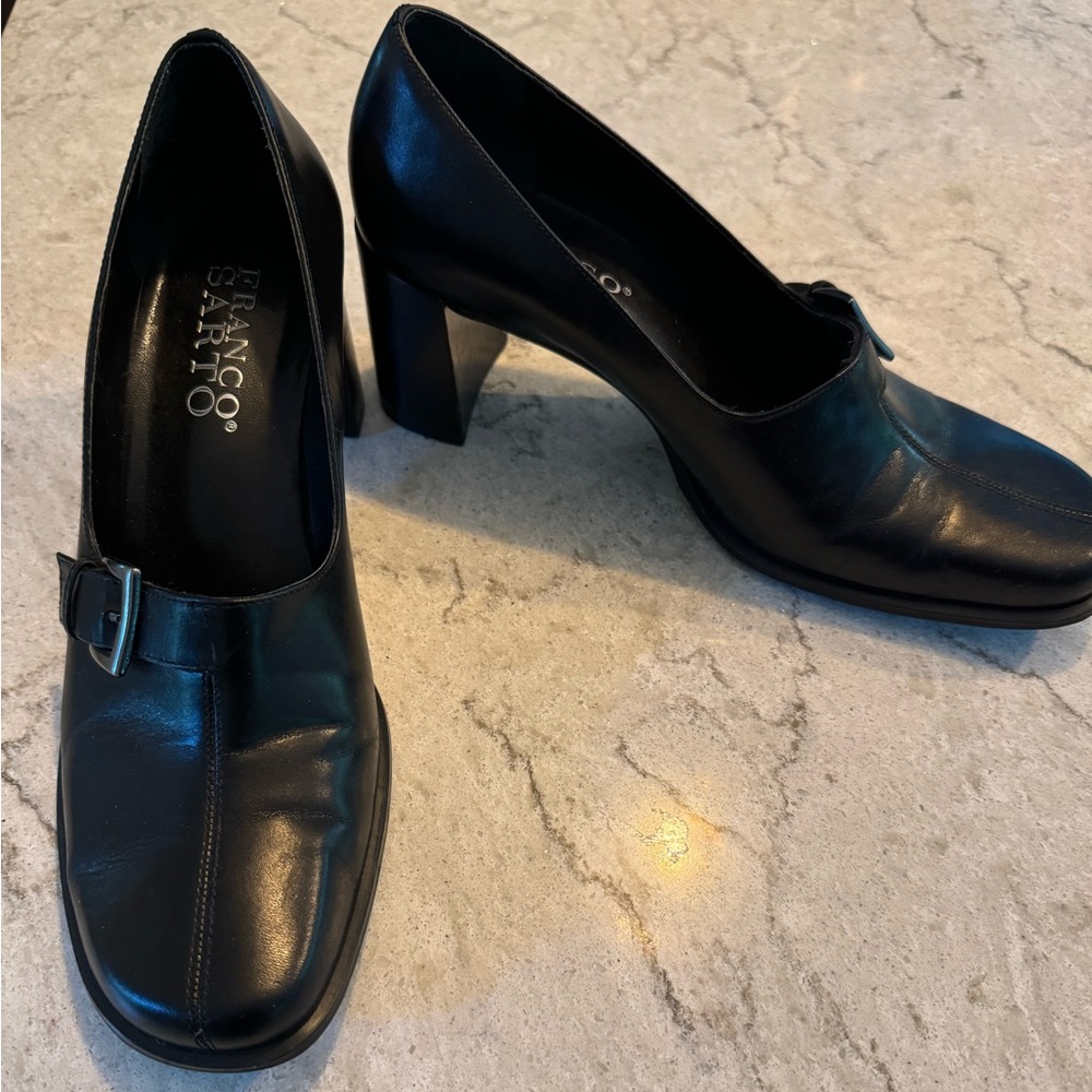Franco Sarto sz 9 heeled dress loafer pumps